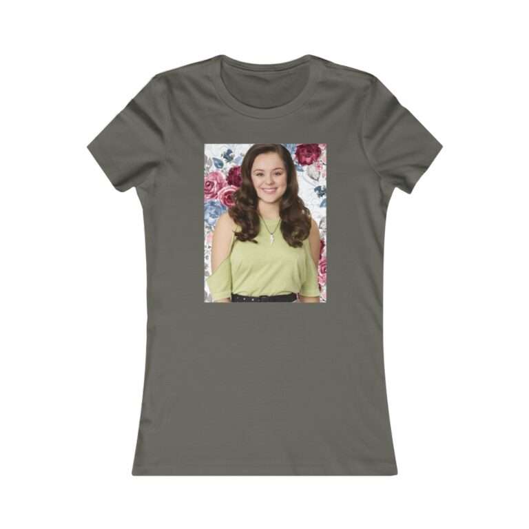 Actress Hayley Orrantia Floral Theme - Premium Women's T-Shirt - Image 8