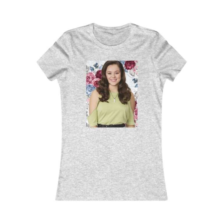 Actress Hayley Orrantia Floral Theme - Premium Women's T-Shirt - Image 12
