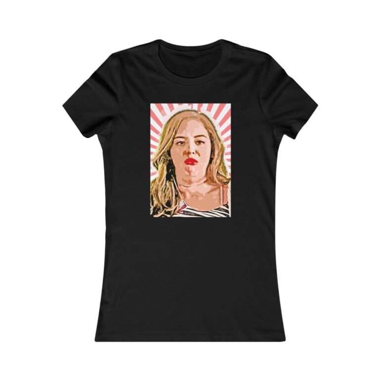 Erica Goldberg Throw Up Face Meme  - Premium Women's T-Shirt - Image 4