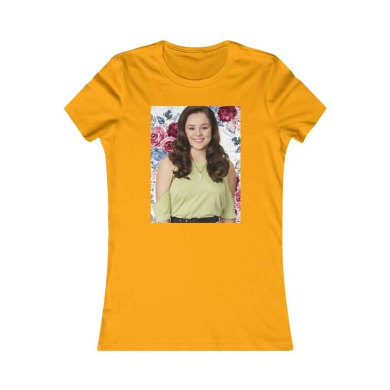 Actress Hayley Orrantia Floral Theme - Premium Women's T-Shirt - Image 6