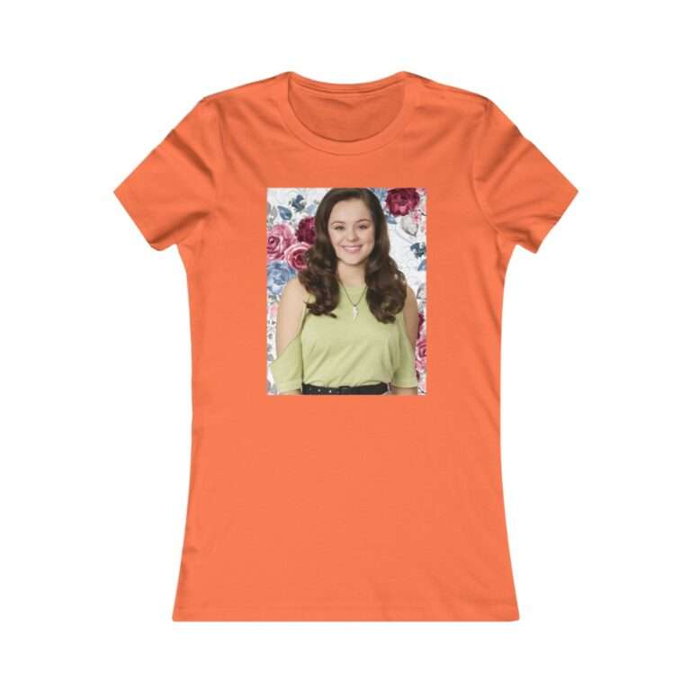 Actress Hayley Orrantia Floral Theme - Premium Women's T-Shirt - Image 3