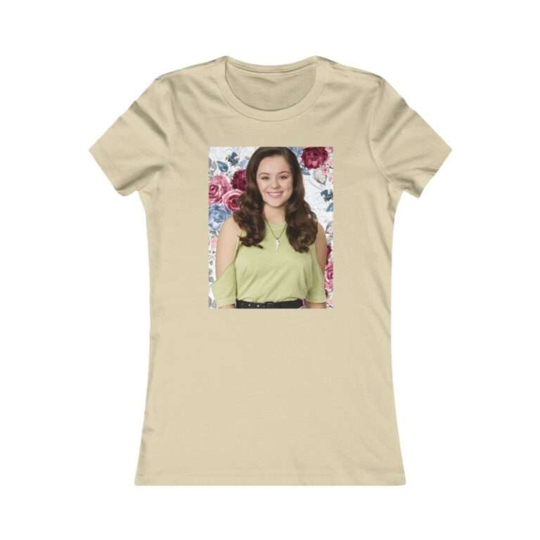 Actress Hayley Orrantia Floral Theme - Premium Women's T-Shirt - Image 5