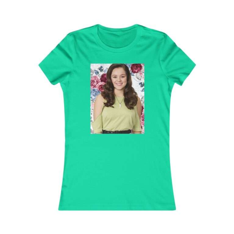 Actress Hayley Orrantia Floral Theme - Premium Women's T-Shirt - Image 9