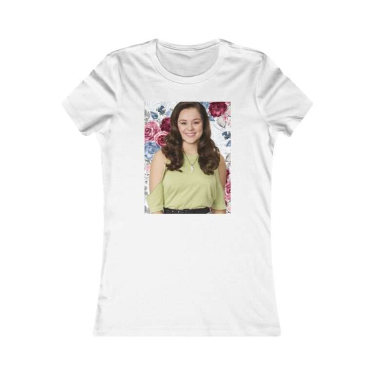 Actress Hayley Orrantia Floral Theme - Premium Women's T-Shirt - Image 2