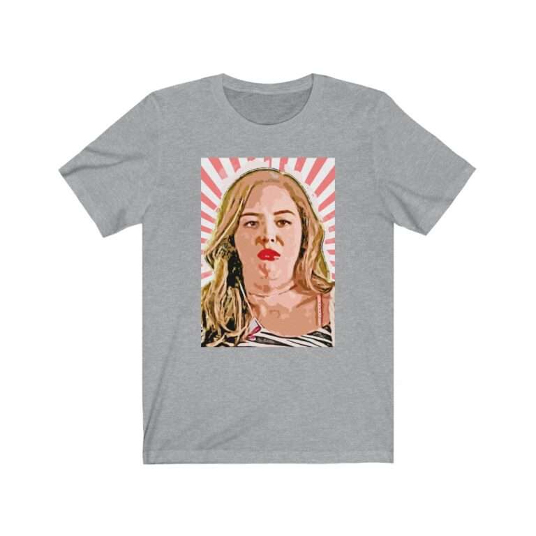 Erica Goldberg Throw Up Face Meme - Premium Unisex T-Shirt - Image 9