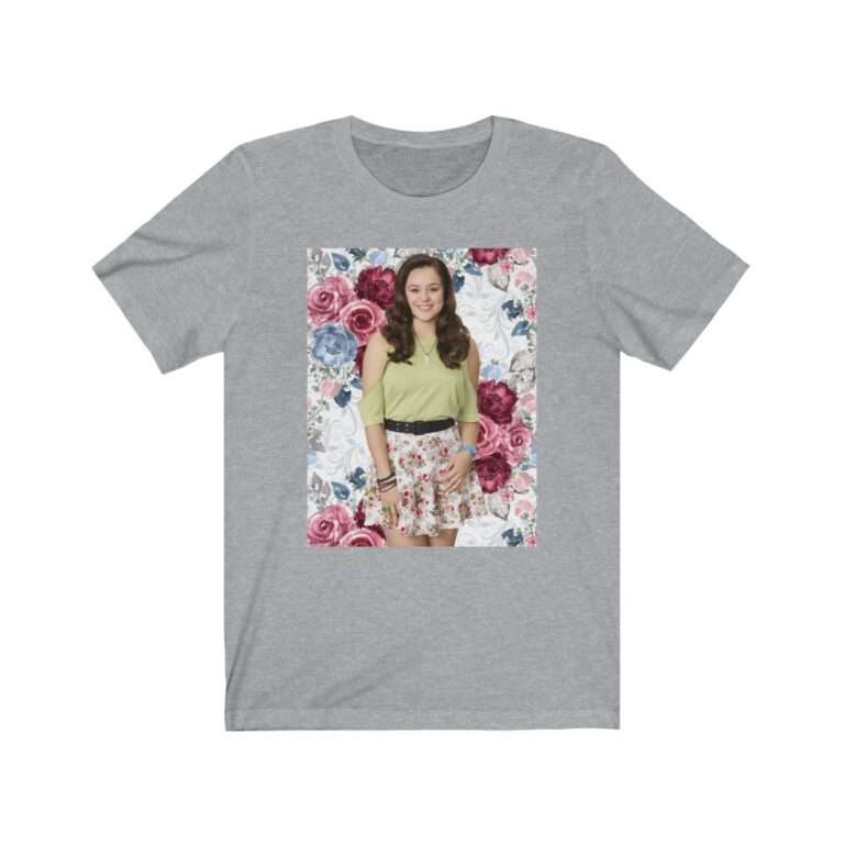 Actress Hayley Orrantia Floral Theme - Premium Unisex T-Shirt - Image 9