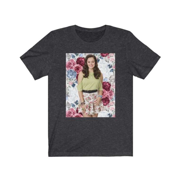 Actress Hayley Orrantia Floral Theme - Premium Unisex T-Shirt - Image 12