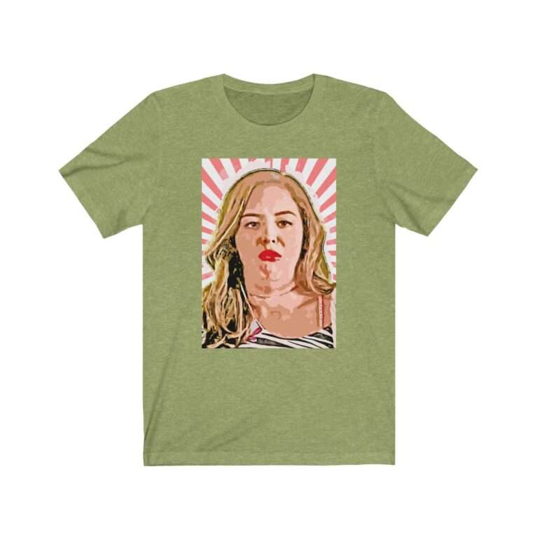Erica Goldberg Throw Up Face Meme - Premium Unisex T-Shirt - Image 7