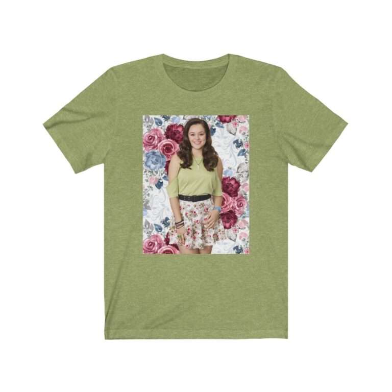 Actress Hayley Orrantia Floral Theme - Premium Unisex T-Shirt - Image 7