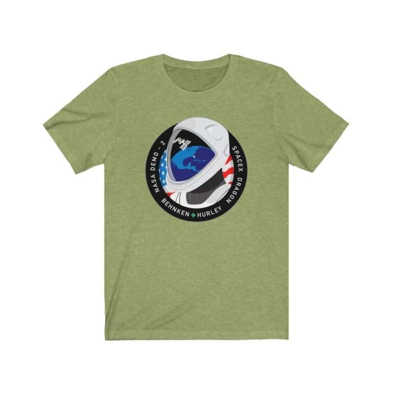 Space Merch Unisex Heavy Cotton Tee for SpaceX Demo-2 Mission Patch - Image 7