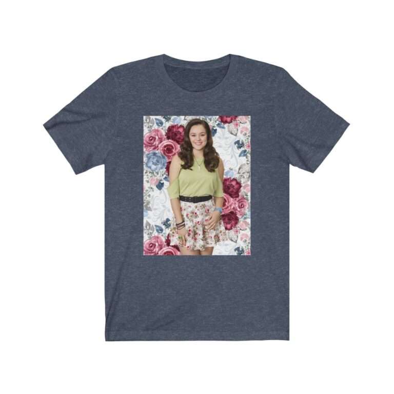 Actress Hayley Orrantia Floral Theme - Premium Unisex T-Shirt - Image 13
