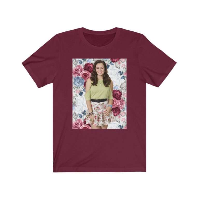 Actress Hayley Orrantia Floral Theme - Premium Unisex T-Shirt - Image 16