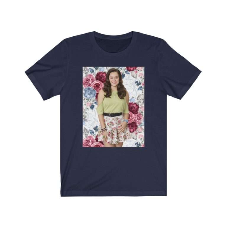 Actress Hayley Orrantia Floral Theme - Premium Unisex T-Shirt - Image 14