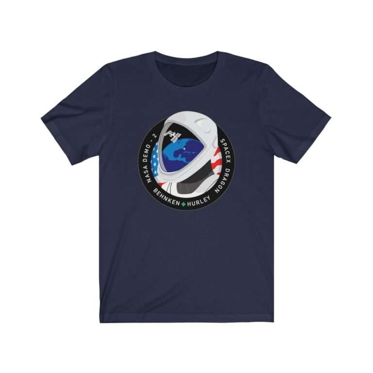 Space Merch Unisex Heavy Cotton Tee for SpaceX Demo-2 Mission Patch - Image 14