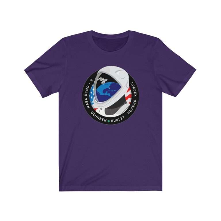 Space Merch Unisex Heavy Cotton Tee for SpaceX Demo-2 Mission Patch - Image 15