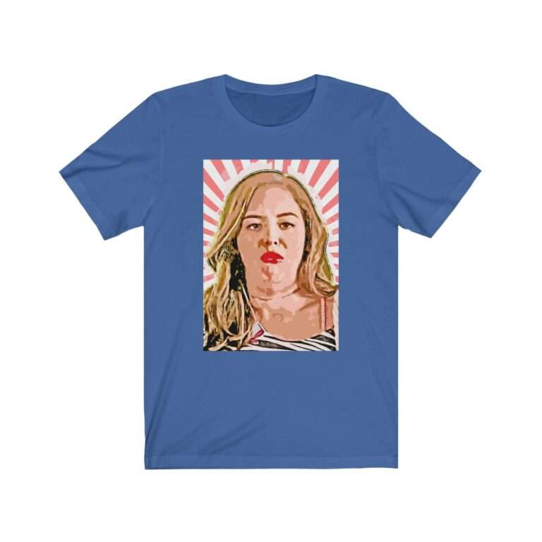 Erica Goldberg Throw Up Face Meme - Premium Unisex T-Shirt - Image 10