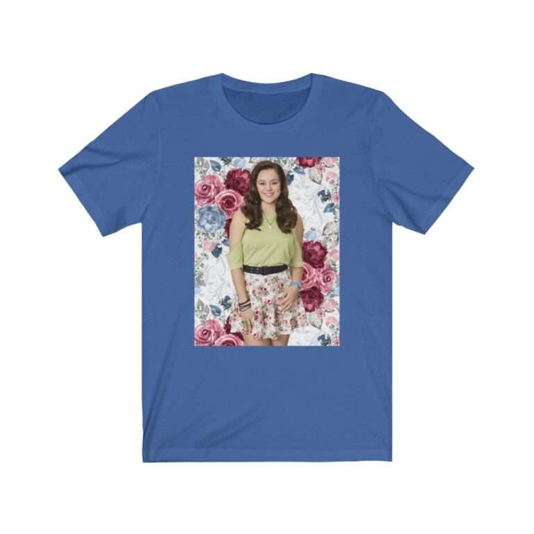Actress Hayley Orrantia Floral Theme - Premium Unisex T-Shirt - Image 10