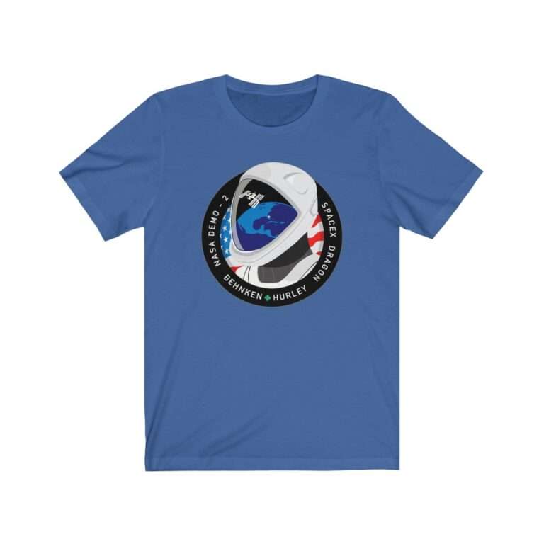Space Merch Unisex Heavy Cotton Tee for SpaceX Demo-2 Mission Patch - Image 10