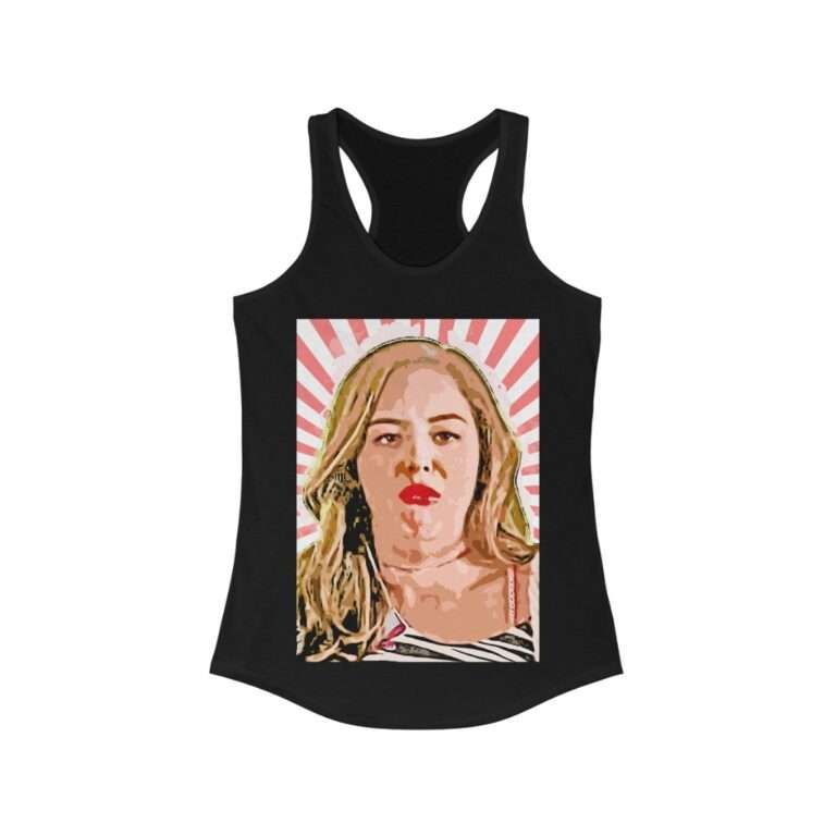 Erica Goldberg Throw Up Face Meme - Women's Racerback Tank - Image 3