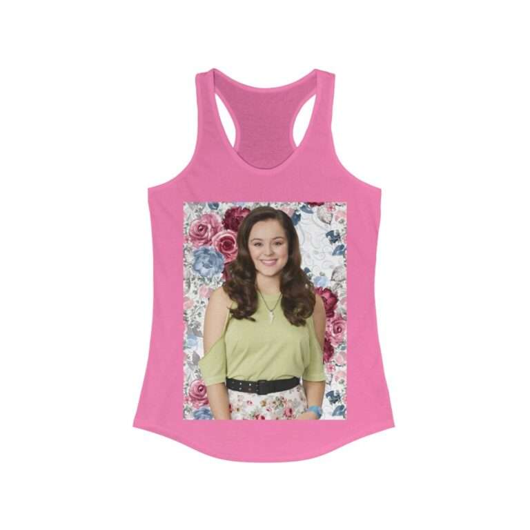 Actress Hayley Orrantia Floral Theme - Women's Racerback Tank - Image 14