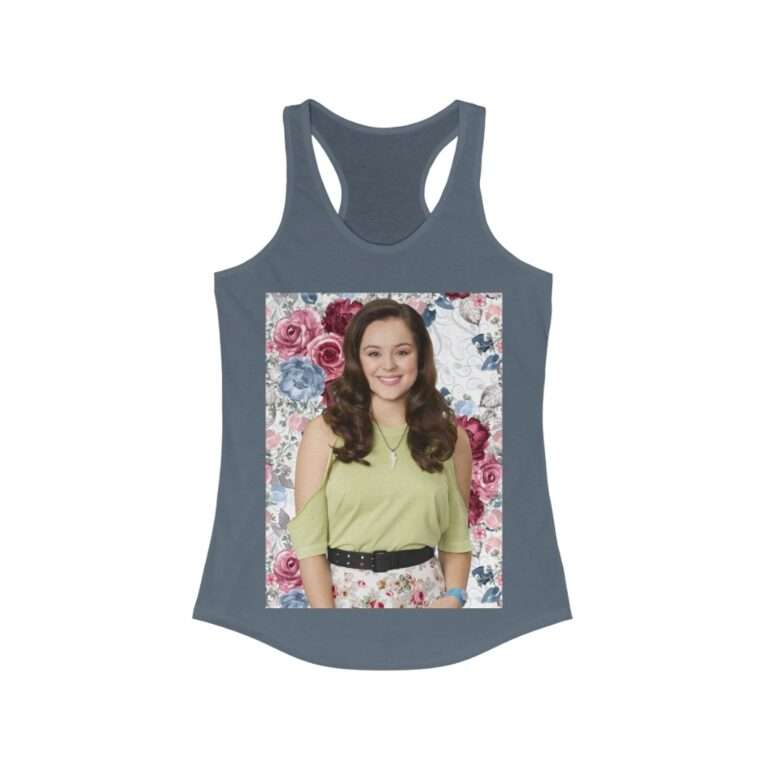 Actress Hayley Orrantia Floral Theme - Women's Racerback Tank - Image 10