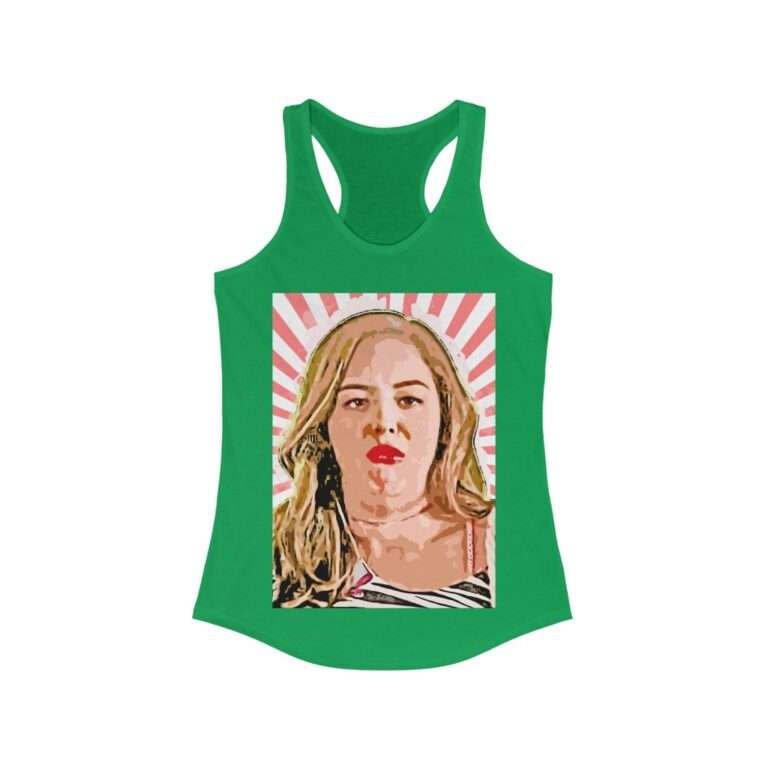 Erica Goldberg Throw Up Face Meme - Women's Racerback Tank - Image 8