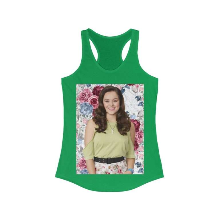 Actress Hayley Orrantia Floral Theme - Women's Racerback Tank - Image 8