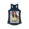 Actress Hayley Orrantia Floral Theme - Women's Racerback Tank - Image 12