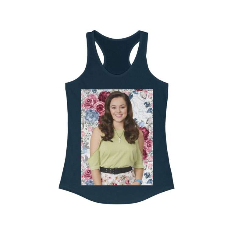 Actress Hayley Orrantia Floral Theme - Women's Racerback Tank - Image 12