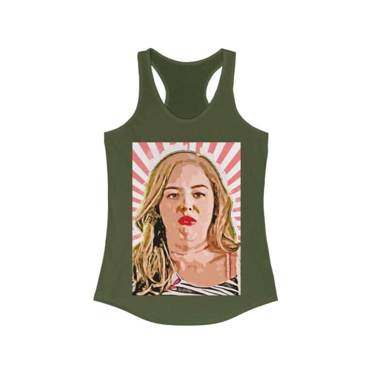 Erica Goldberg Throw Up Face Meme - Women's Racerback Tank - Image 6