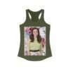 Actress Hayley Orrantia Floral Theme - Women's Racerback Tank - Image 6