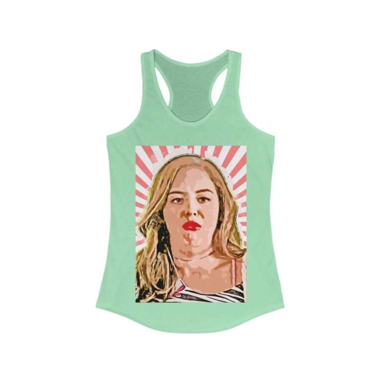 Erica Goldberg Throw Up Face Meme - Women's Racerback Tank - Image 7