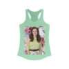 Actress Hayley Orrantia Floral Theme - Women's Racerback Tank - Image 7