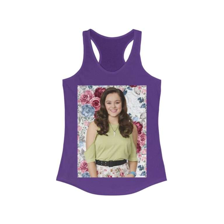 Actress Hayley Orrantia Floral Theme - Women's Racerback Tank - Image 13