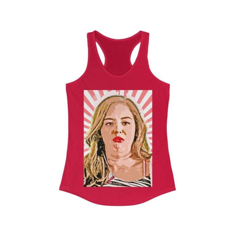 Erica Goldberg Throw Up Face Meme - Women's Racerback Tank