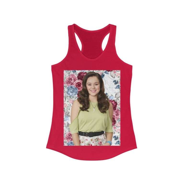 Actress Hayley Orrantia Floral Theme - Women's Racerback Tank - Image 15