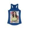 Actress Hayley Orrantia Floral Theme - Women's Racerback Tank - Image 11
