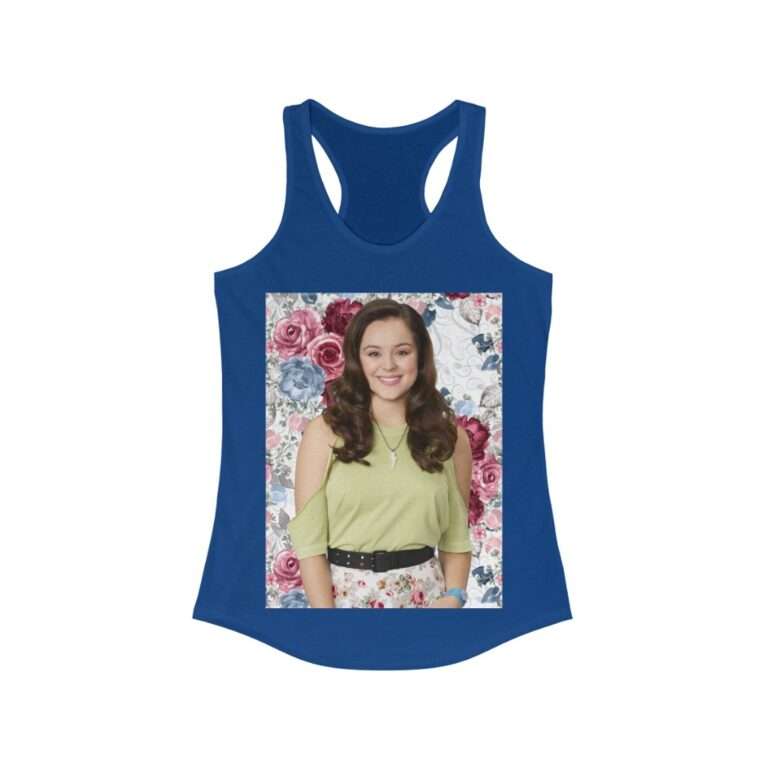 Actress Hayley Orrantia Floral Theme - Women's Racerback Tank - Image 11