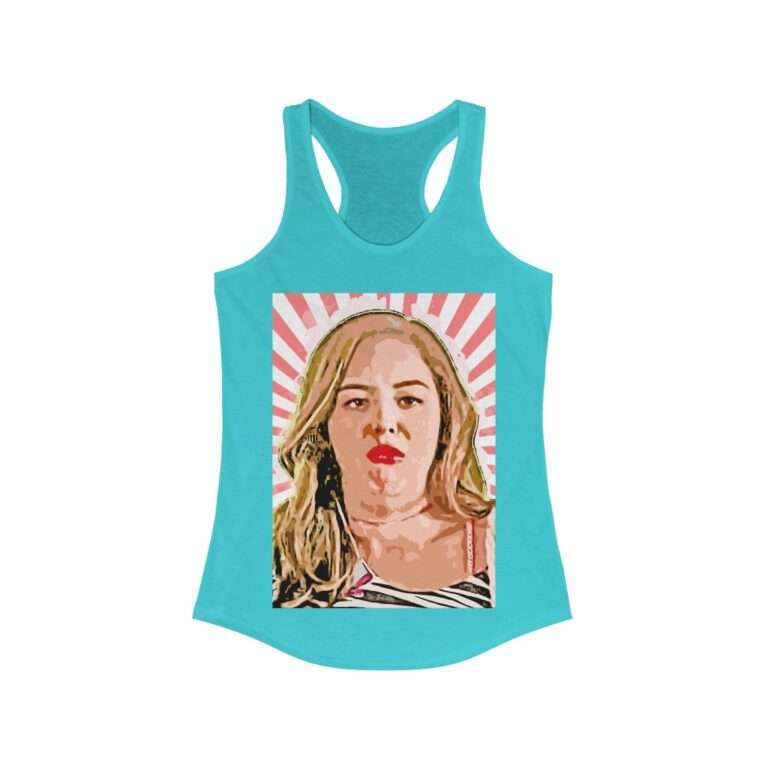 Erica Goldberg Throw Up Face Meme - Women's Racerback Tank - Image 9