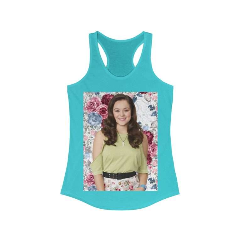 Actress Hayley Orrantia Floral Theme - Women's Racerback Tank - Image 9