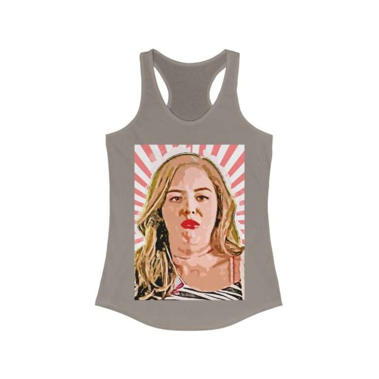 Erica Goldberg Throw Up Face Meme - Women's Racerback Tank - Image 5
