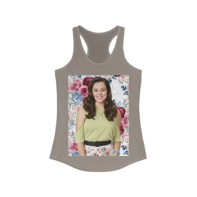 Actress Hayley Orrantia Floral Theme - Women's Racerback Tank - Image 5