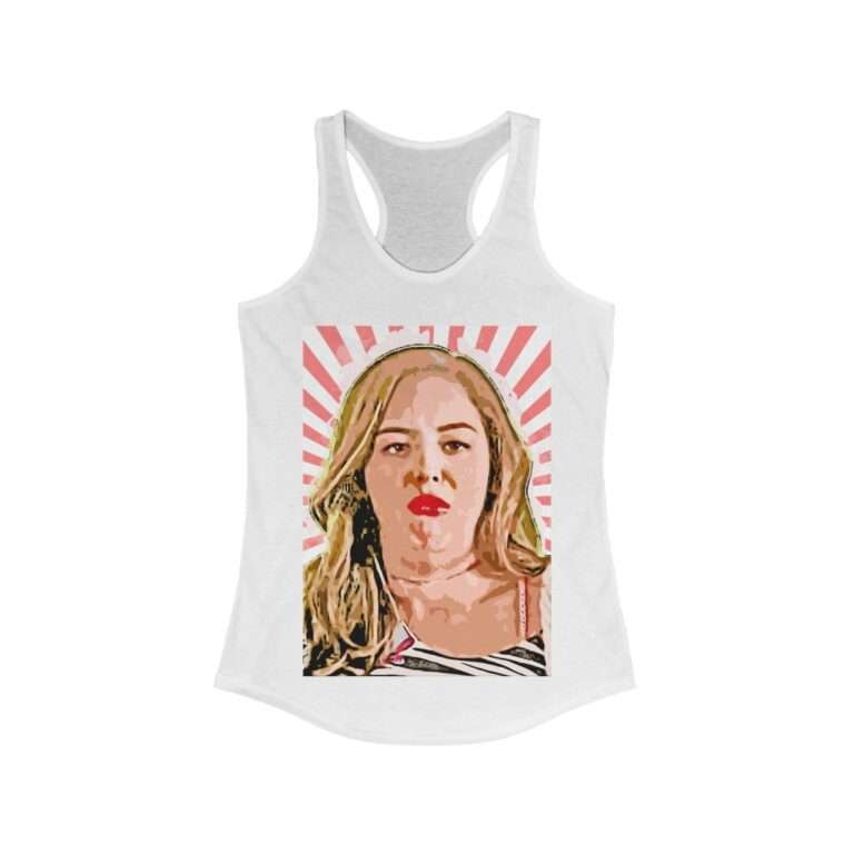 Erica Goldberg Throw Up Face Meme - Women's Racerback Tank - Image 2