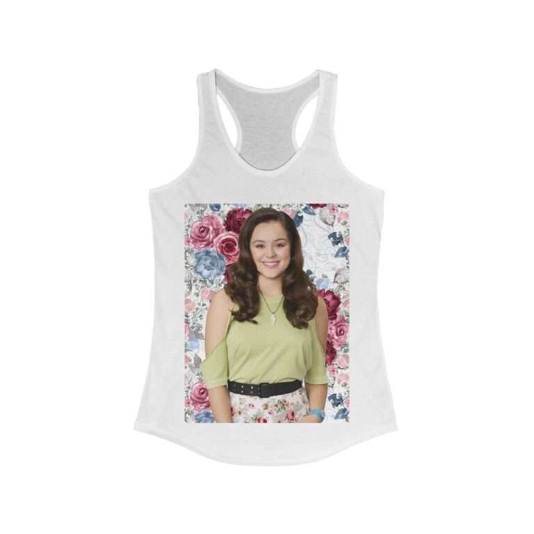Actress Hayley Orrantia Floral Theme - Women's Racerback Tank - Image 2