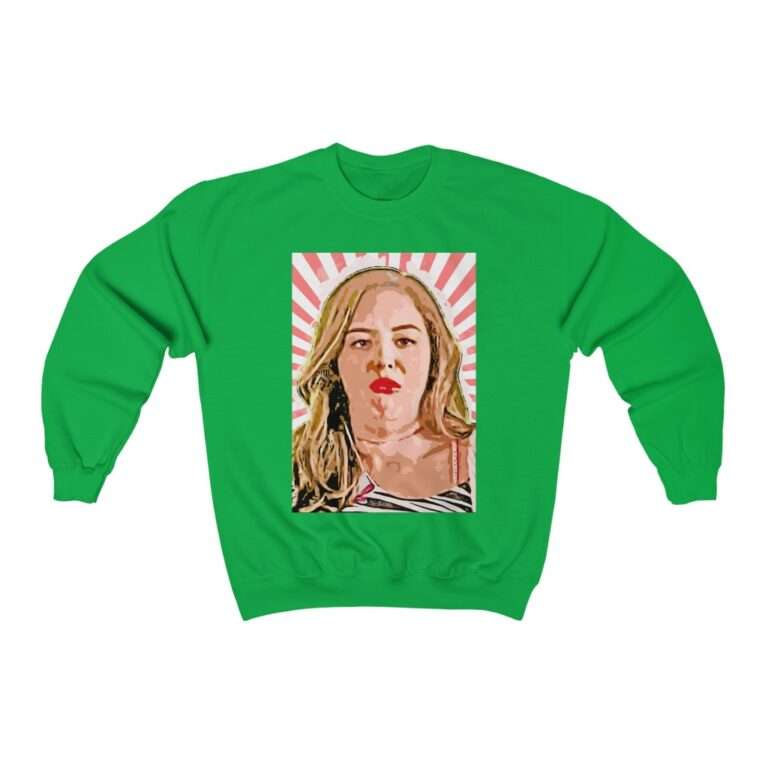 Erica Goldberg Throw Up Face Meme - Sweatshirt - Image 7