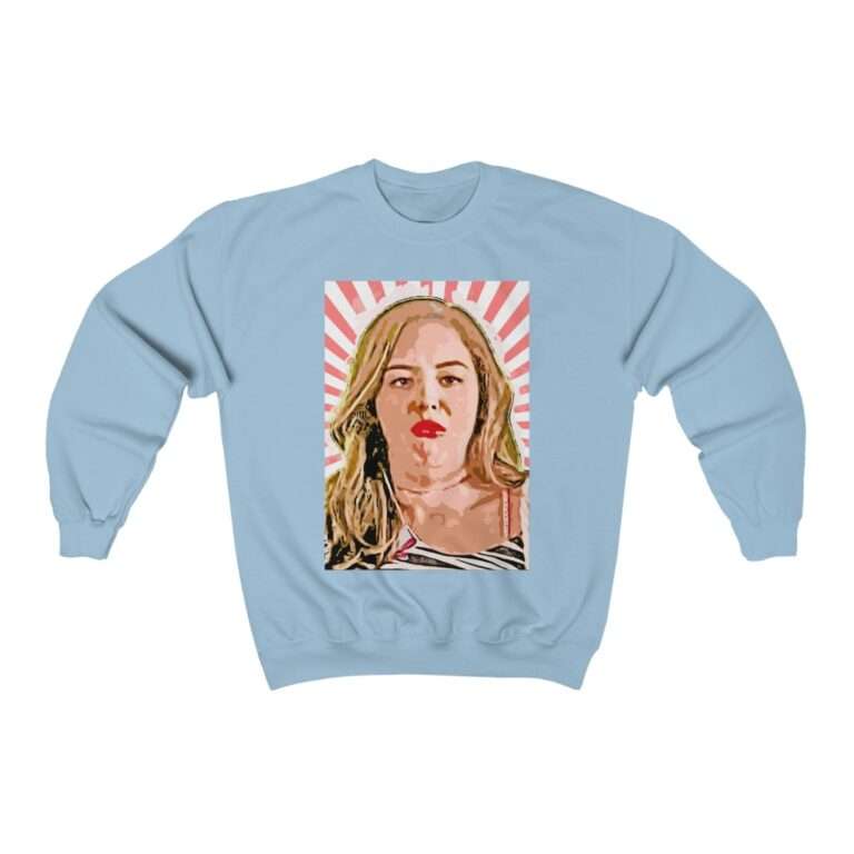 Erica Goldberg Throw Up Face Meme - Sweatshirt - Image 10