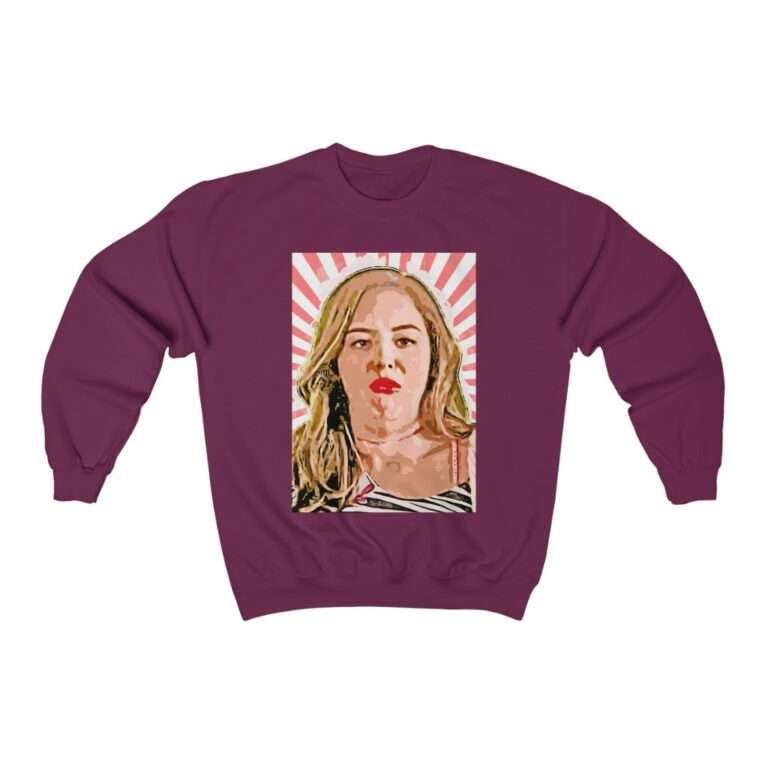 Erica Goldberg Throw Up Face Meme - Sweatshirt - Image 14