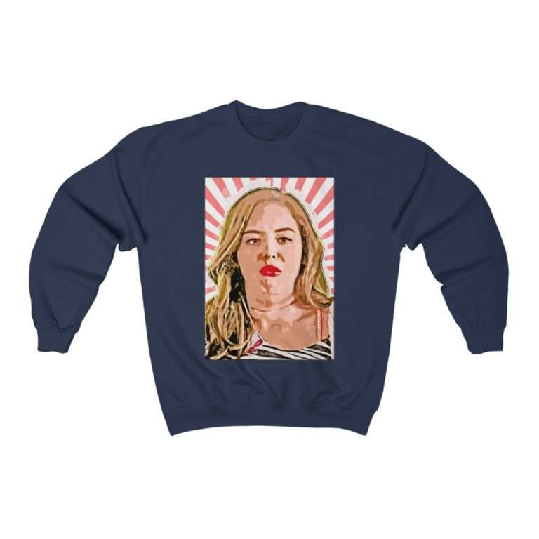 Erica Goldberg Throw Up Face Meme - Sweatshirt - Image 12
