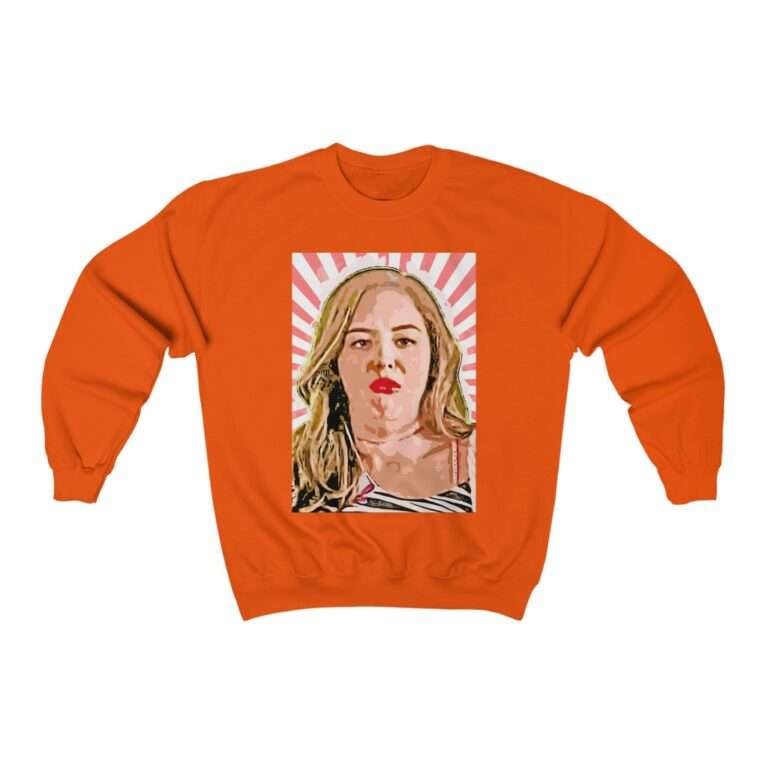 Erica Goldberg Throw Up Face Meme - Sweatshirt - Image 5