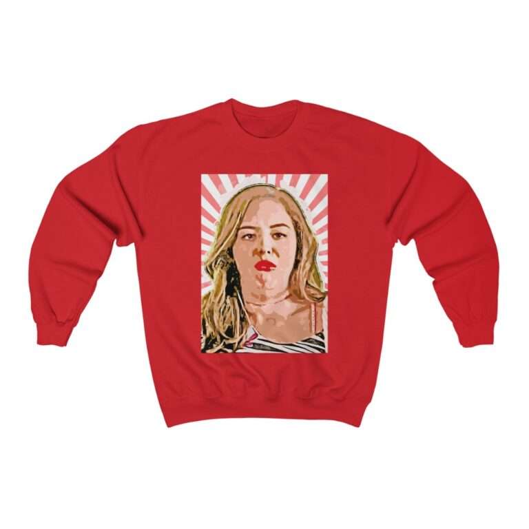 Erica Goldberg Throw Up Face Meme - Sweatshirt - Image 15